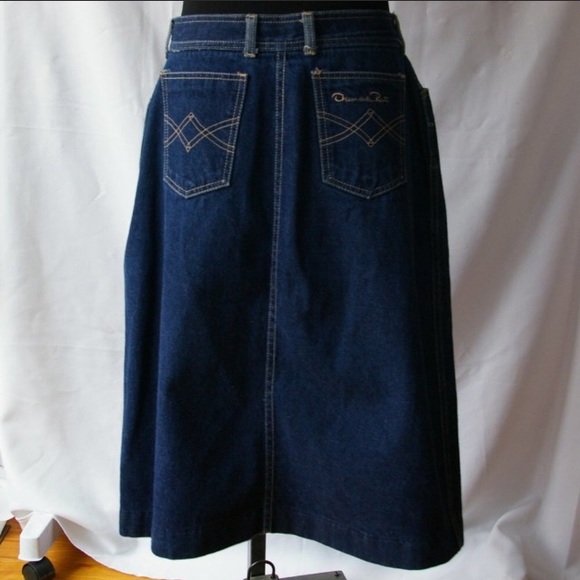 Oscar de la Renta Dresses & Skirts - Vintage Oscar De La Renta denim skirt